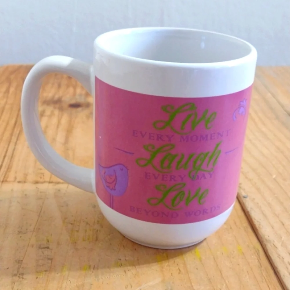 Royal Norfolk Stoneware Live Laugh Love Coffee Mug